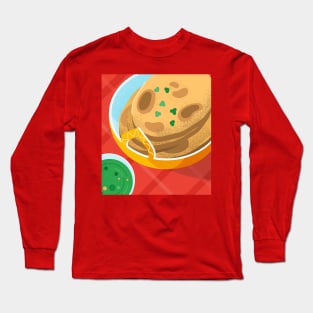 Fresh naan is served Long Sleeve T-Shirt